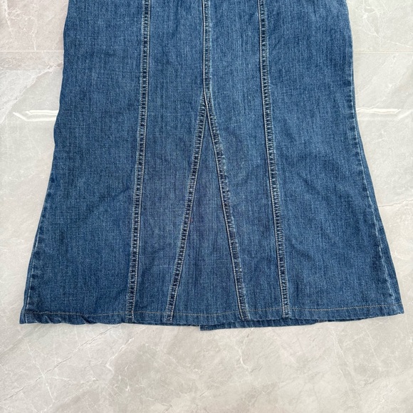 Women’s Vintage Tommy Hilfiger Jeans 100% Cotton Denim Skirt Size 6 Buttons Y2K - Picture 3 of 16